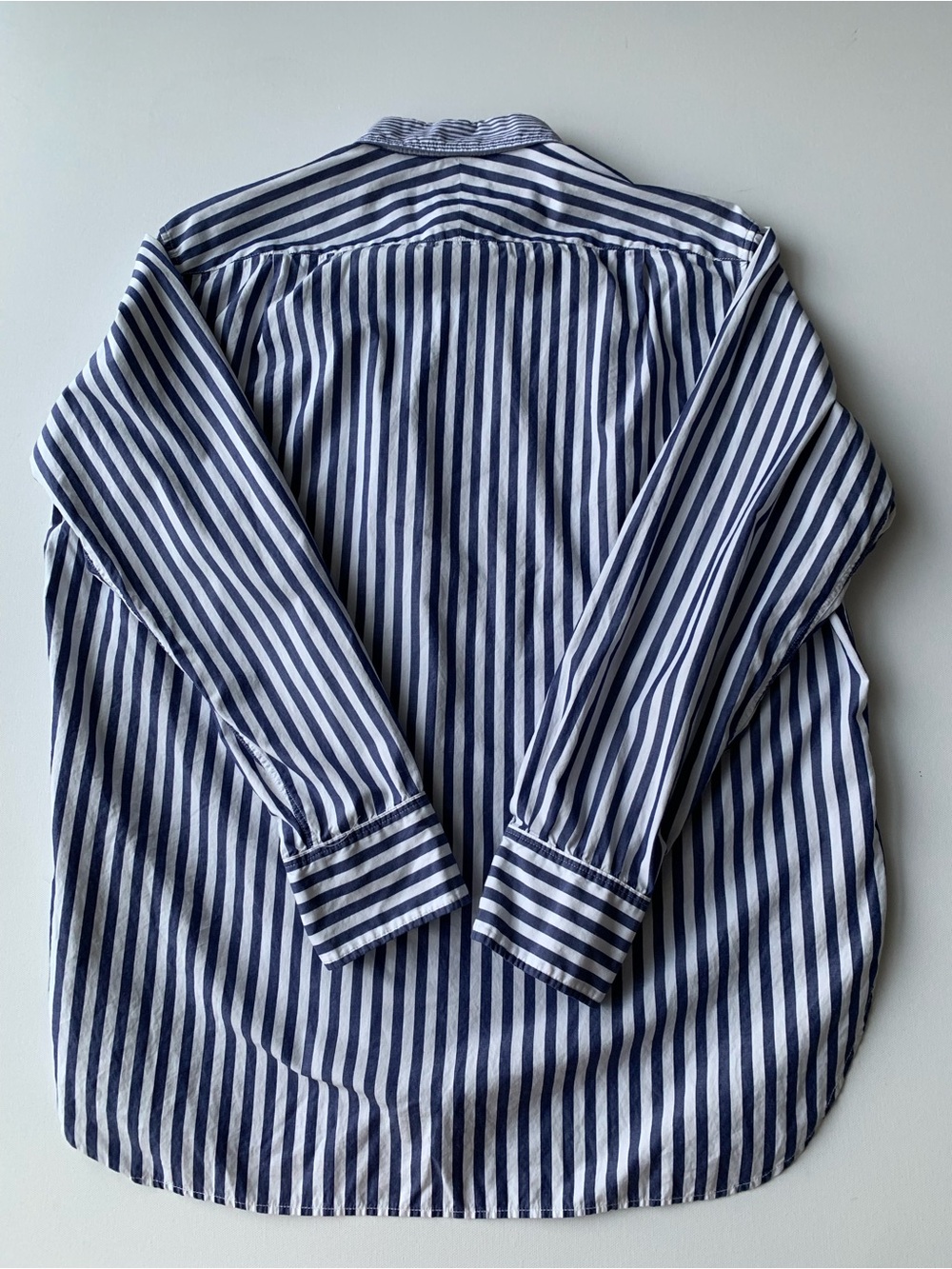 Rag & Bone Women Blue and White Vertical Stripe Dress Shirt size l - Picture 12 of 12